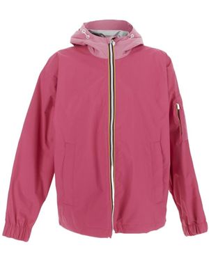 K-Way Rd Zip-Up Hooded Jacket - Pink