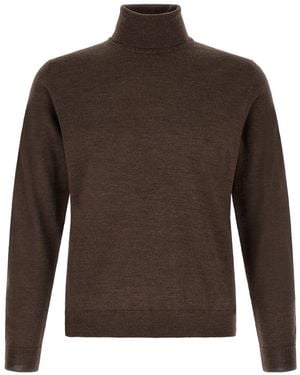 Zanone Turtleneck Sweater - Brown
