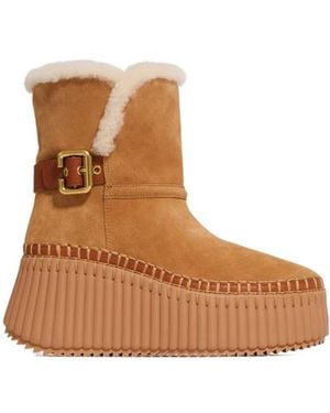 Chloé Nama Ankle Boots - Brown