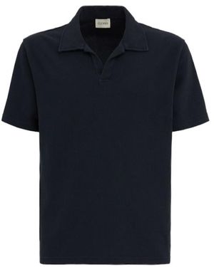 Closed Short Sleeve Cotton Polo Shirt - Blue