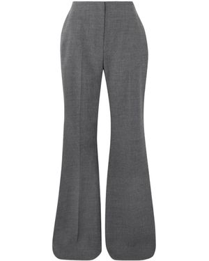 TOVE Flared Trousers With Creases - Grey