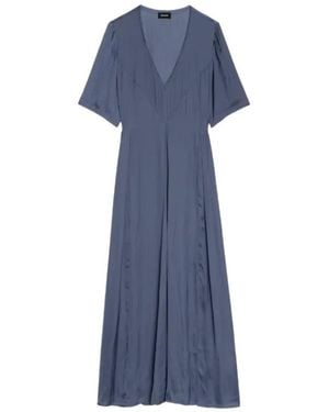 Zadig & Voltaire Rodalan V-Neck Midi Dress - Blue