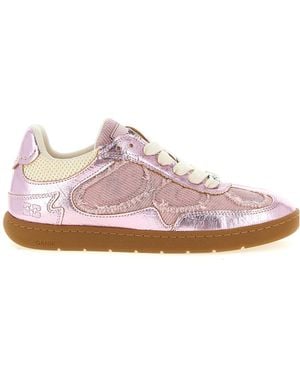 Ganni 08 Lace-Up Trainers - Pink