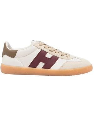Hogan Logo-Patch Paneled Sneakers - Pink
