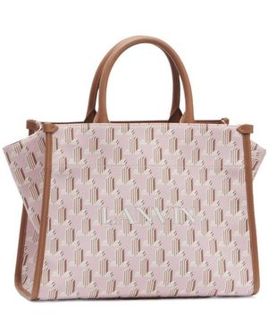 Lanvin Logo-Print Tote Bag - Pink