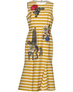 Dolce & Gabbana Sleeveless Striped Dress - Metallic