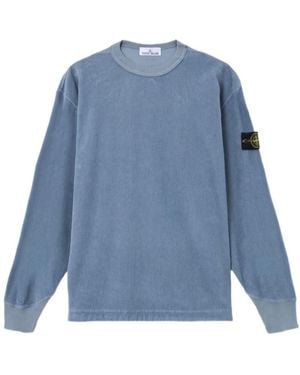 Stone Island Logo-Patch Sweater - Blue