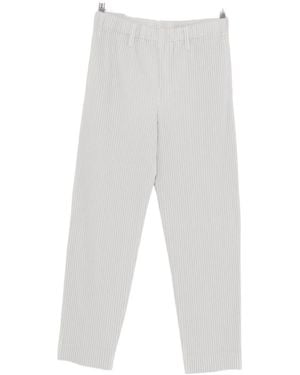 Homme Plissé Issey Miyake Homme Plissé Issey Miyake Pleated Straight Leg Pants - White