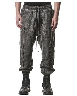 Thom Krom Double-Breasted Work Casual Trousers - Grey