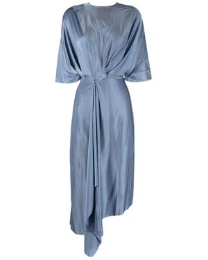knee length dresses for ladies Gathered Waist Midi Dress - Frost