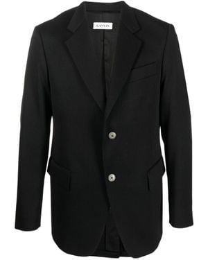 Lanvin Single-Breasted Long-Sleeved Blazer - Black
