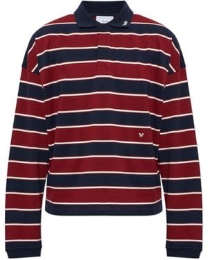 Rhude Long-Sleeve Polo Shirt - Red