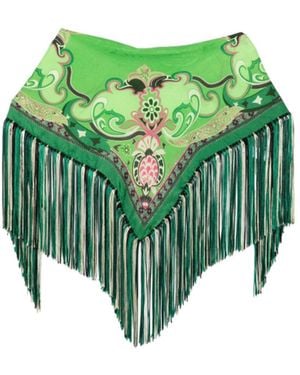 Etro Fringe Scarf - Green