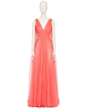 Valentino V-Neck Dress - Pink