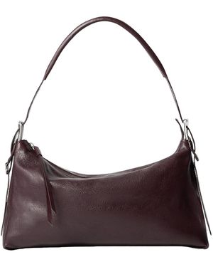 Lemaire Belted Leather Baguette Bag - Brown
