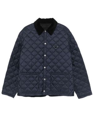 Prada Quilted Re-Nylon Jacket - Blue