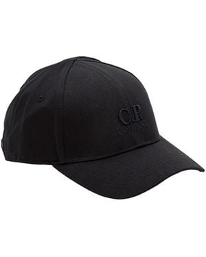 C.P. Company Logo Embroidered Baseball Cap - Black