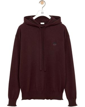 Loewe Drawstring Hoodie - Purple