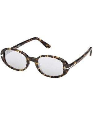 Tom Ford Eyewear Iggy Oval Frame Sunglasses - White