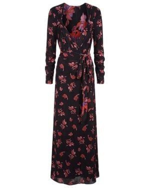 Diane von Furstenberg Long-Sleeved Printed Dress - Purple