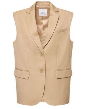 Anine Bing Single-Breasted Vest - Natural