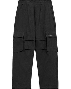 Barrow Layered-Detail Cargo Trousers - Black
