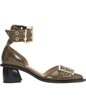 Ganni Retro High Heels - Metallic