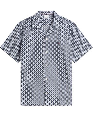 Tommy Hilfiger Shortsleeve Printed Shirt - Blue