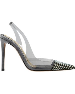 Alexandre Vauthier Amber Embellished Slingback Pumps - Metallic