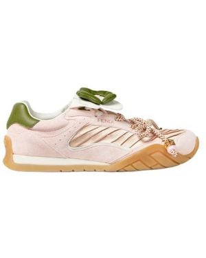 Fendi Wave Pulse Lace-Up Trainers - Pink