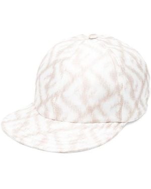 Fendi Ff Patterned Baseball Cap - White