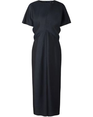 Soeur Ella V-Neck Short-Sleeve Midi Dress - Black