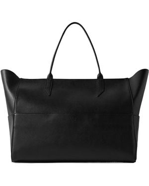 Metier Large Leather Tote - Black