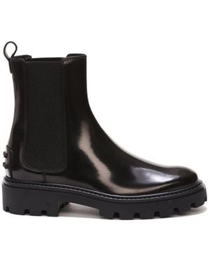 Tod's Studded Chelsea Slip-On Boots - Black
