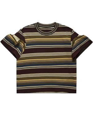 Sacai Striped T-Shirt - Green