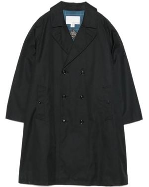 Nanamica Double-Breasted Coat - Black
