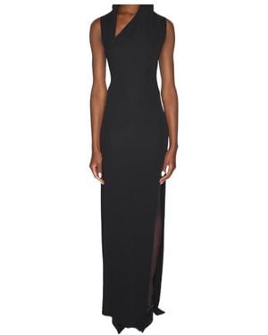 Mugler Hooded Maxi Dress - Black