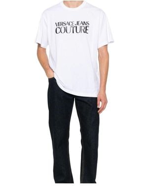 Versace Jeans Couture Couture Logo Printed Crewneck T-Shirt - White