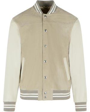 Eleventy Snap-Button Bomber Jacket - Natural