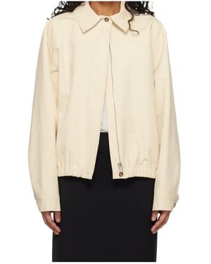Loulou de Saison Drew Elasticated Waist Cotton Jacket - Natural