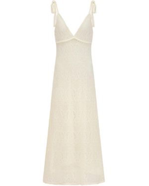 Dior Iviera Long Flared Dress - White