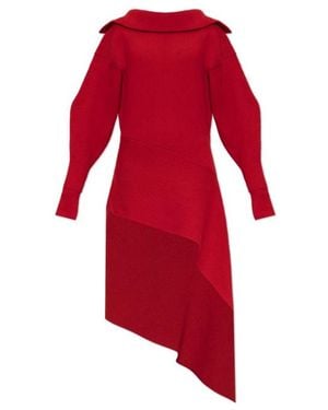 Givenchy Slashed Midi Dress - Red