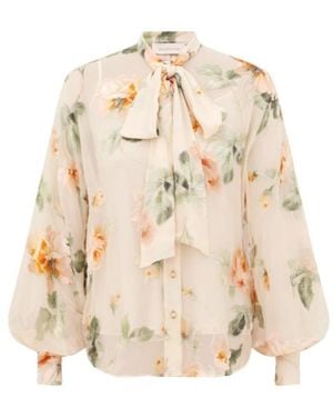 Zimmermann Carousel Burnout Blouse - Natural