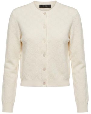 Gucci Gg Fine Viscose Jacquard Cardigan - White
