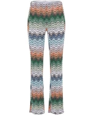 Missoni Zigzag-Knit Trousers - Green