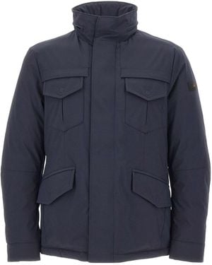 Peuterey Stripes Hooded Field Jacket - Blue