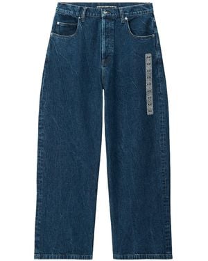 Alexander Wang Crystal-Embellished Wide-Leg Jeans - Blue