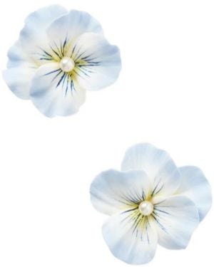 Jennifer Behr Tone Pearl Earrings - Blue