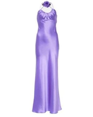 Rodarte Floral Appliqué Dress - Purple