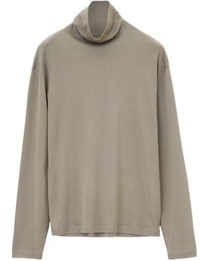 Lemaire Roll-Neck Long-Sleeve Sweater - Gray